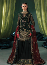 Panache By Saad Shaikh X Meera Embroidered Chiffon 3 Piece Unstitched Suit SSK25PLC D-03